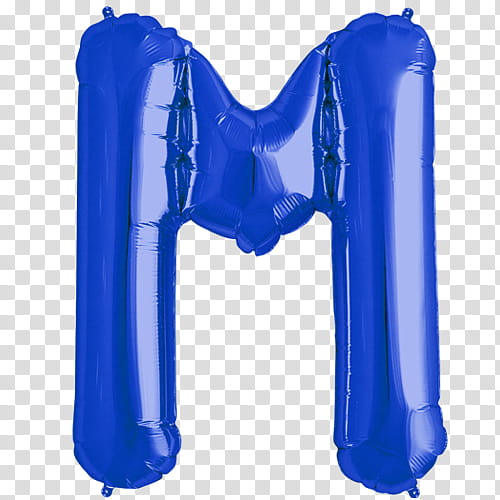 Cryba, blue m balloon transparent background PNG clipart