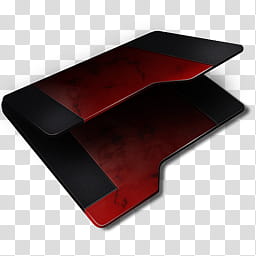 Red Empty Folder Icon, (O) RED Empty Folder  x , red and black folder art transparent background PNG clipart