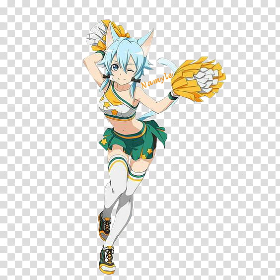Sinon Render, female animated character art transparent background PNG clipart