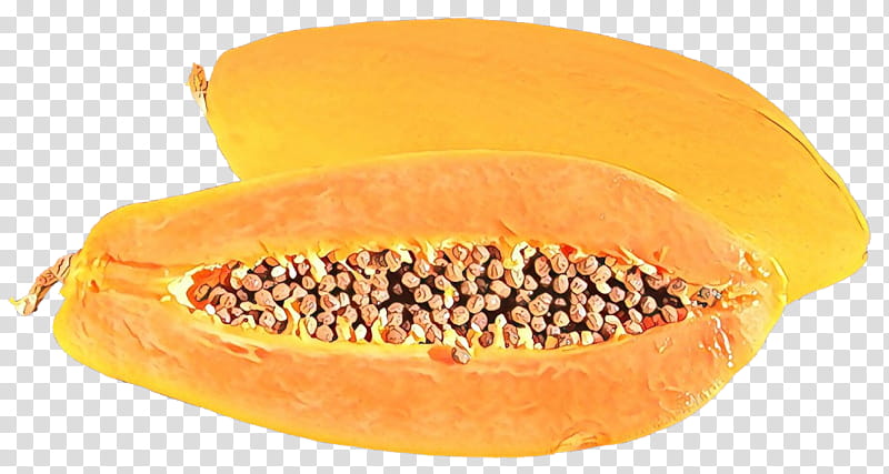 Fruit, Papaya, Food, Clausena Lansium, Drawing, Orange, Yellow, Plant transparent background PNG clipart