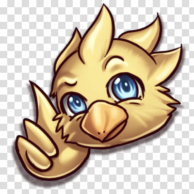 Chocobo Censore face Lol, brown chicken illustration transparent background PNG clipart