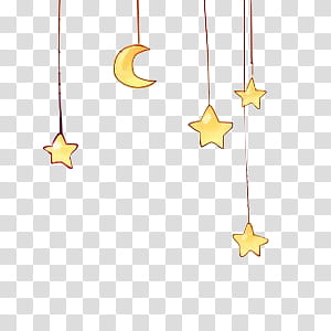 s, yellow moon and star illustration transparent background PNG clipart