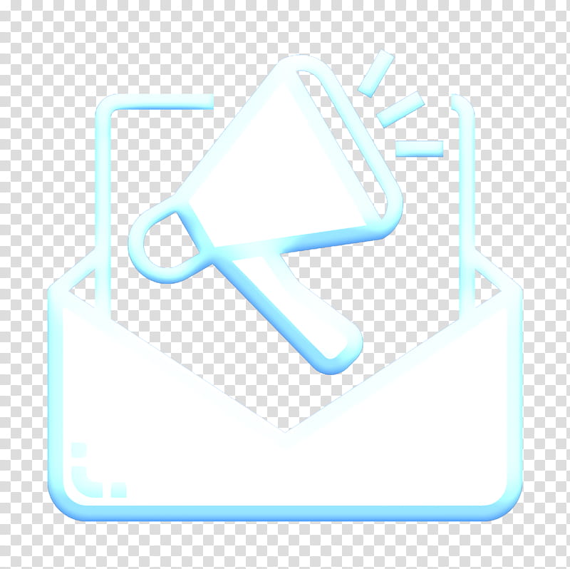 Campaign icon Advertising icon Email icon, Text, Azure, Technology, Gadget, Logo, Symbol, Diagram transparent background PNG clipart