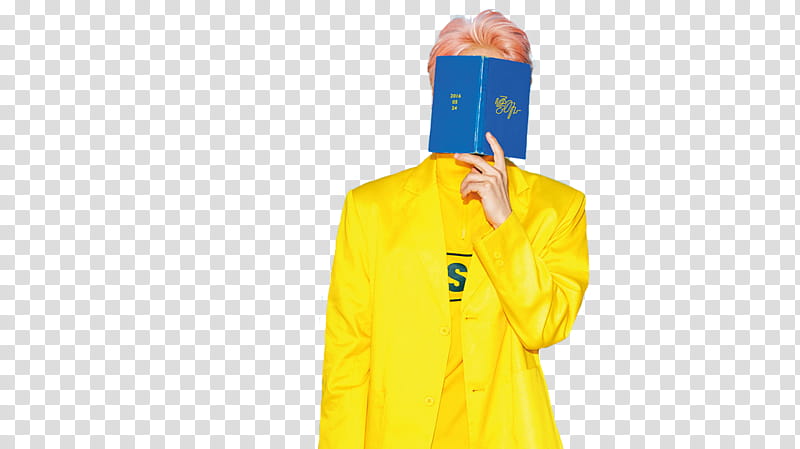KIM JONGHYUN SHE ALBUM, man covering his face with book transparent background PNG clipart