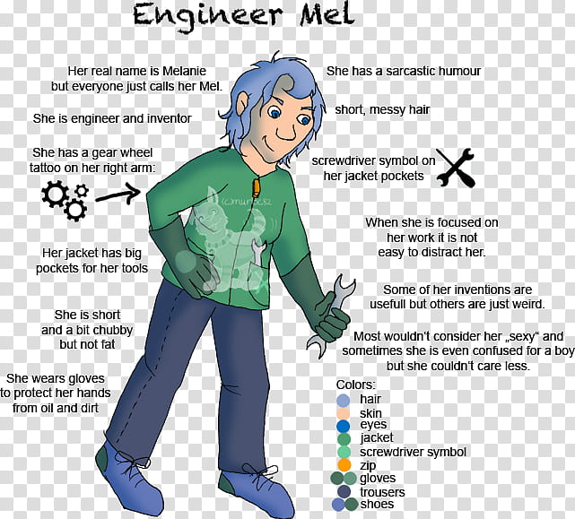 Adopt Engineer Mel open, engineer Mel illustration transparent background PNG clipart