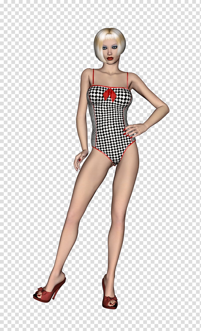 Silver Screen Bathing Suit Retro Style Woman transparent background PNG clipart