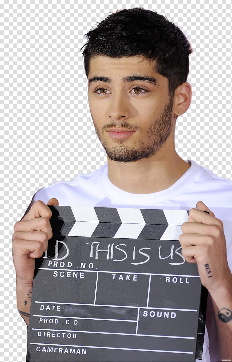 One Direction, Zayn Malik holding clip board transparent background PNG clipart