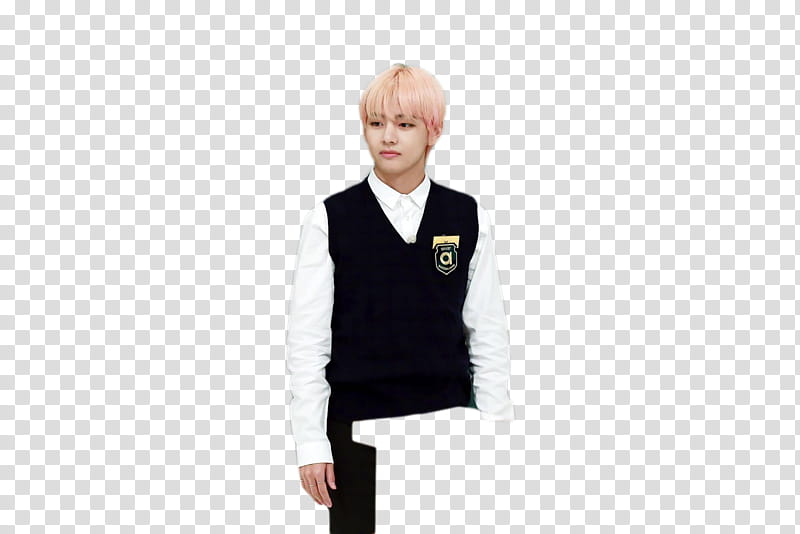 RUN BTS EP , man wearing black vest transparent background PNG clipart