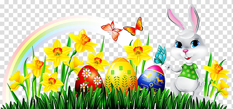 Easter egg, Easter
, Easter Bunny, Grass, Rabbits And Hares, Spring
, Tulip, Plant transparent background PNG clipart