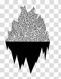 , black and white iceberg illustration transparent background PNG clipart