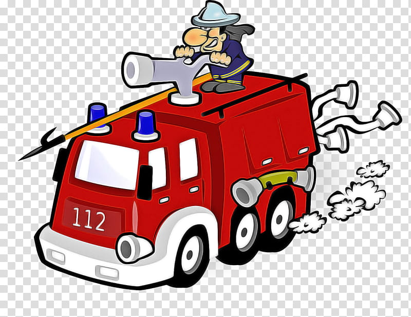 Firefighter, Fire Engine, Fire Station, Fire Department, Fire Apparatus, Cartoon, Emergency Vehicle, Transport transparent background PNG clipart