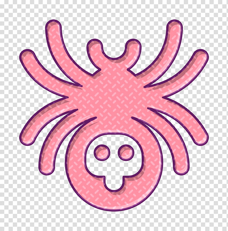 danger icon halloween icon poison icon, Spider Icon, Pink, Hand, Sticker transparent background PNG clipart