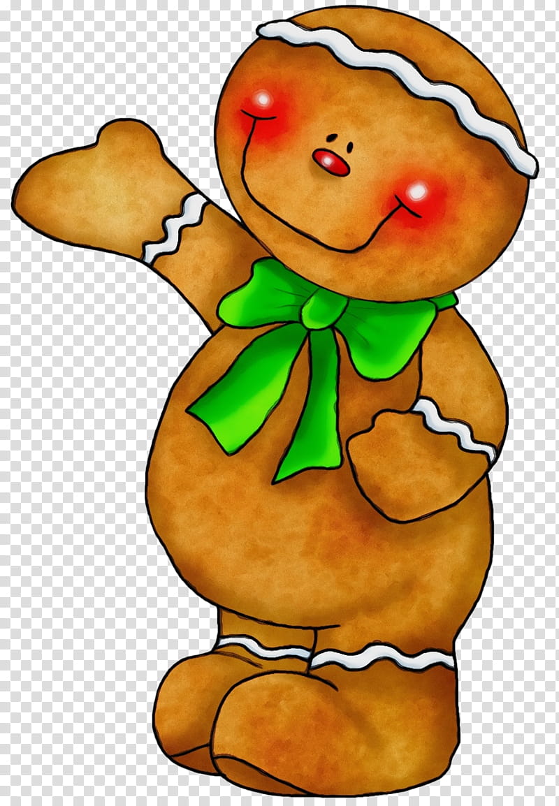 Christmas Gingerbread Man, Watercolor, Paint, Wet Ink, Gingerbread House, Ginger Snap, Biscuits, Food transparent background PNG clipart