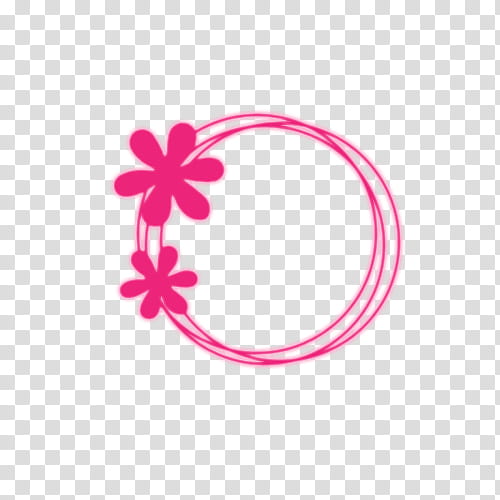 Circle s, round pink floral logo transparent background PNG clipart