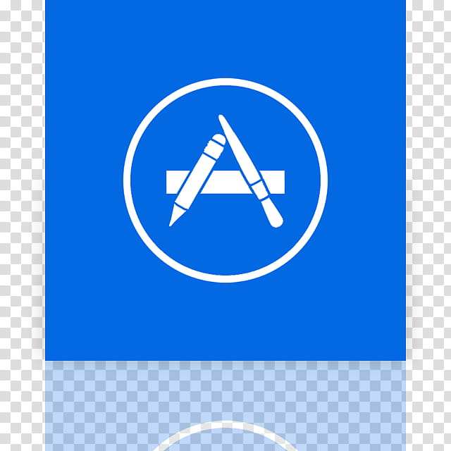 Metro UI Icon Set  Icons, Mac App Store_mirror, white and blue Apple Store icon transparent background PNG clipart