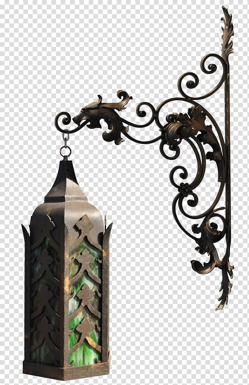 Lanterns, black metal light sconce transparent background PNG clipart