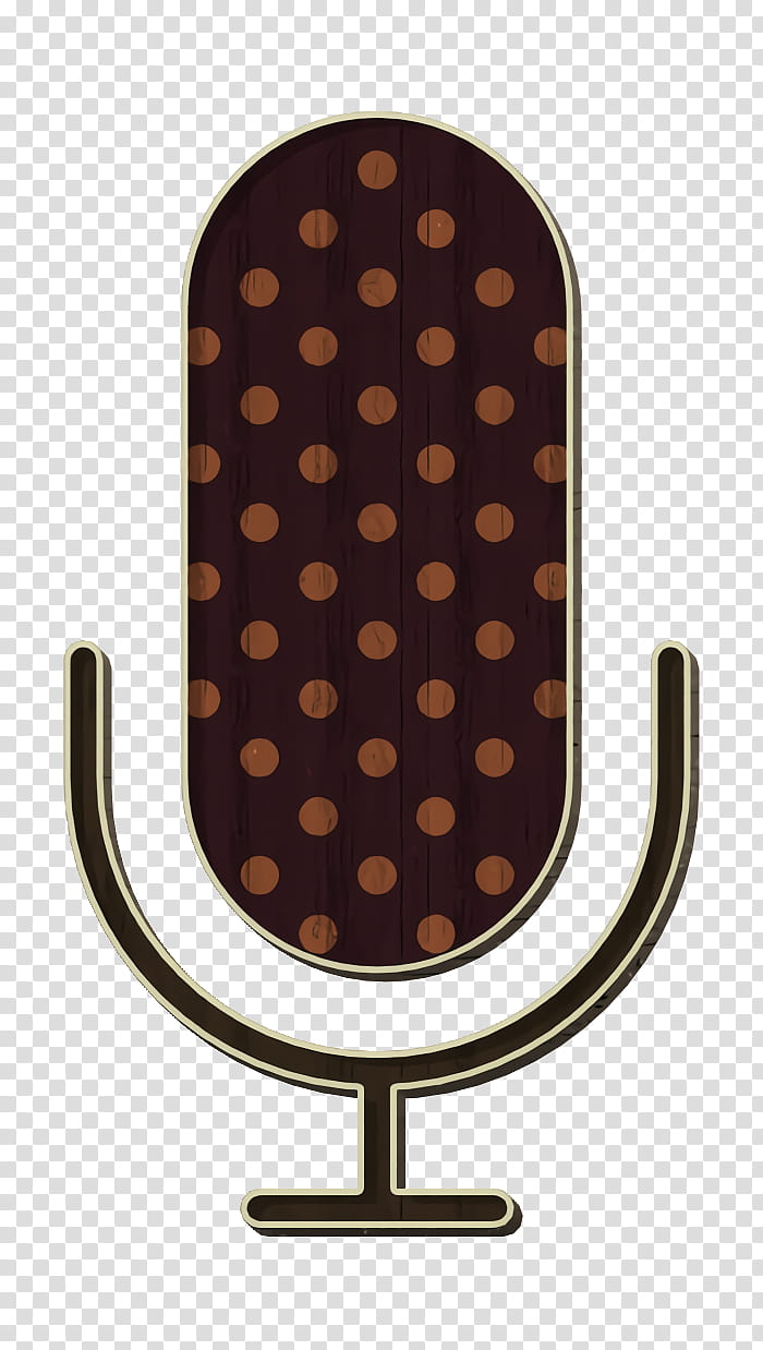 Essential icon Microphone icon Radio icon, Brown, Polka Dot, Beige, Furniture, Table, Chair transparent background PNG clipart