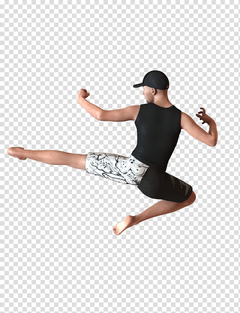 Back of Male Kicking In Air, man in kick position illustration transparent background PNG clipart