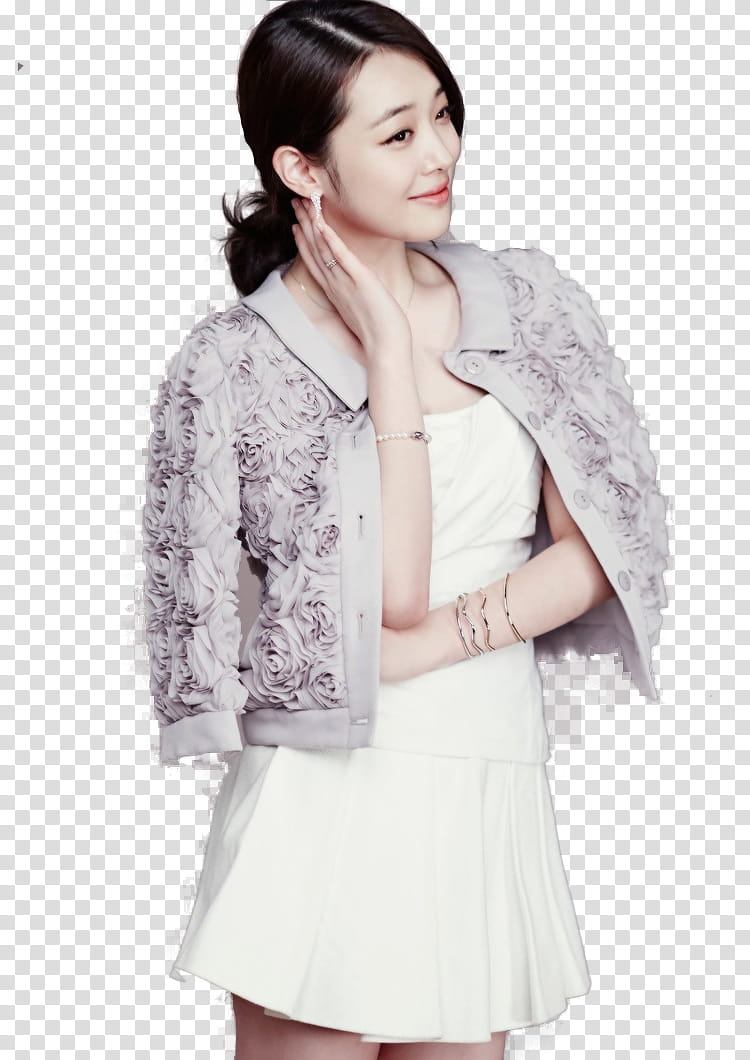 Sulli Fx, woman wearing cardigan transparent background PNG clipart
