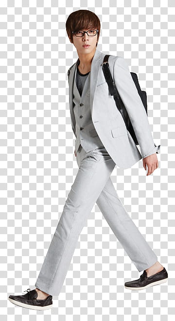 Man walking and looking at his left transparent background PNG clipart