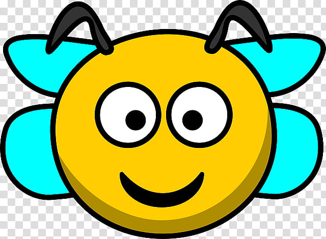 Emoticon Smile, Honey Bee, Bumblebee, Apidae, Apitoxin, Swarming, Queen Bee, Yellow transparent background PNG clipart