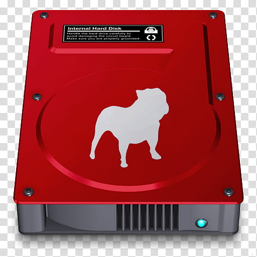 BullGuard Drive for MacIntosh, red internal hard disk transparent background PNG clipart