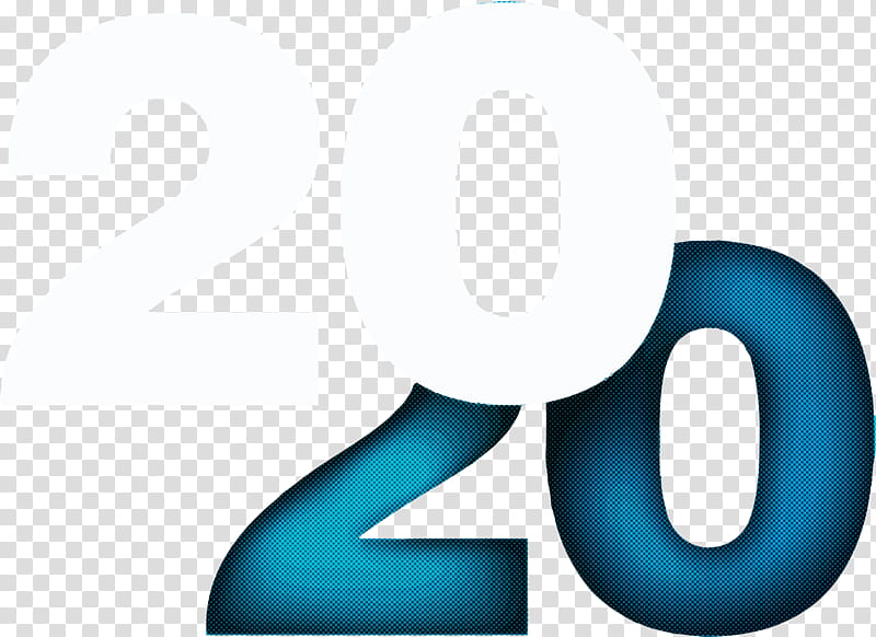 happy new year 2020 happy 2020 2020, Blue, Aqua, Text, Azure, Turquoise, Teal, Logo transparent background PNG clipart