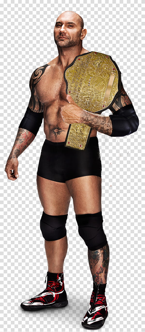 Batista World Heavyweight Champion transparent background PNG clipart