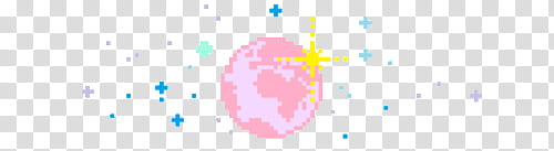 PASTEL PIXELS IV, pink and blue planet transparent background PNG clipart