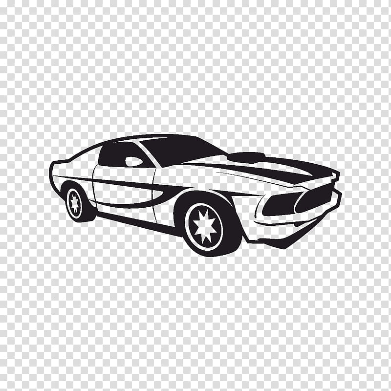 Classic Car, Auto Racing, Sports Car, Ford Mustang, Silhouette, Drawing, Vehicle, Technology transparent background PNG clipart