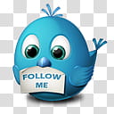 Birdies, twitter follow me icon transparent background PNG clipart
