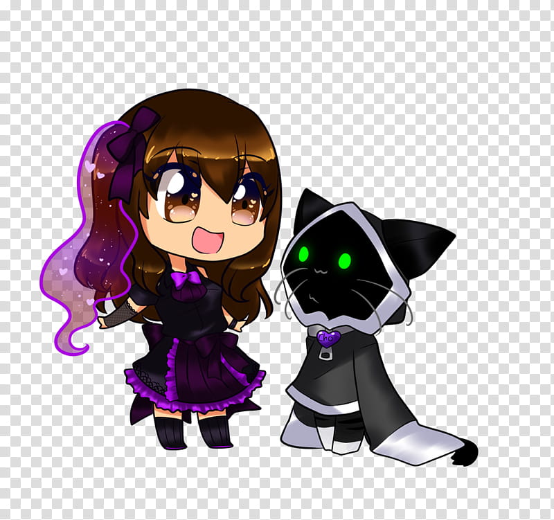 Cho and Madi,me, (couple chibi SAMPLE) transparent background PNG clipart