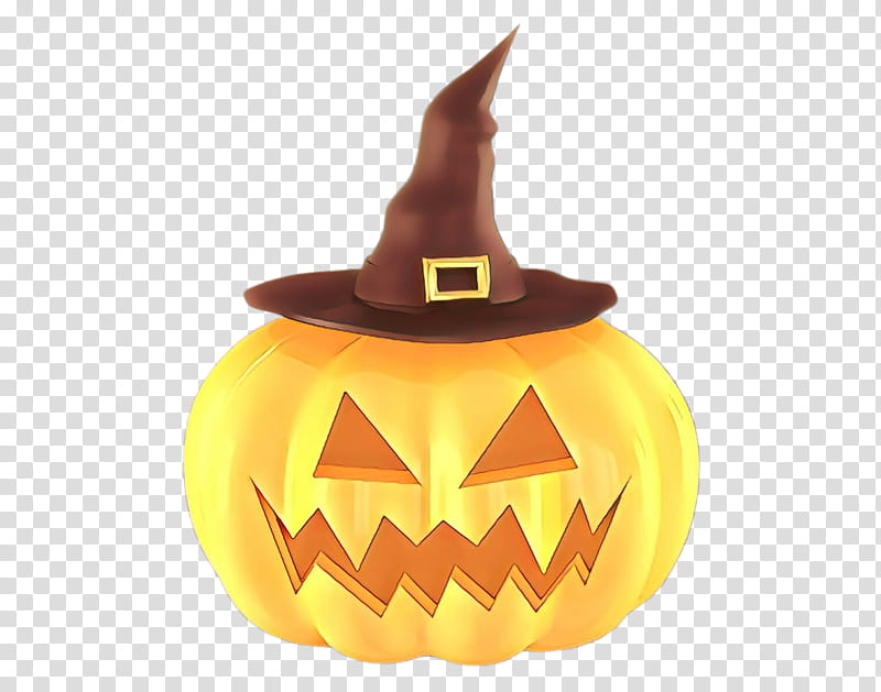 Pumpkin, Calabaza, Jackolantern, Cucurbita, Trickortreat, Orange, Fruit, Witch Hat, Vegetable, Plant transparent background PNG clipart