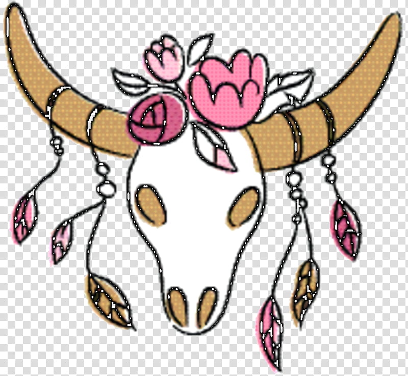 Pink Flower, Cattle, Horse, Character, Headgear, Pink M, Animal, Meter transparent background PNG clipart