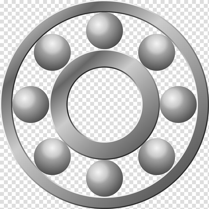 Silver, Ball Bearing, Rollingelement Bearing, Pillow Block Bearing, Mechanism, Machine, Circle, Metal transparent background PNG clipart