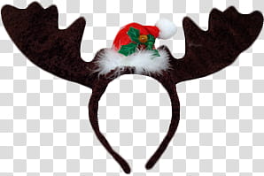 Christmas, brown moose deer alice band transparent background PNG clipart