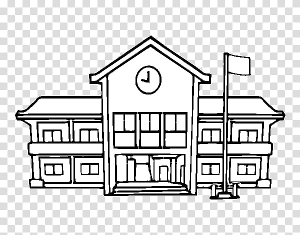 Elementary school building illustration - Transparent PNG & SVG vector |  Building illustration, School building, Cartoon building