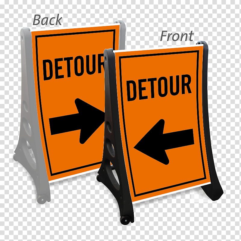 Road Sign Arrow, Detour, Traffic Sign, Symbol, Sidewalk, Warning Sign, Parking, Advertising transparent background PNG clipart