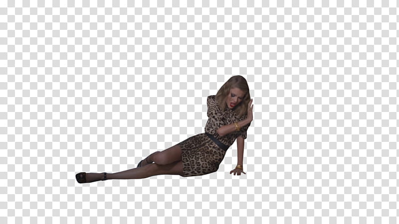 Taylor Swift  Blank Space, woman wearing brown and black mini dress holding her arm transparent background PNG clipart
