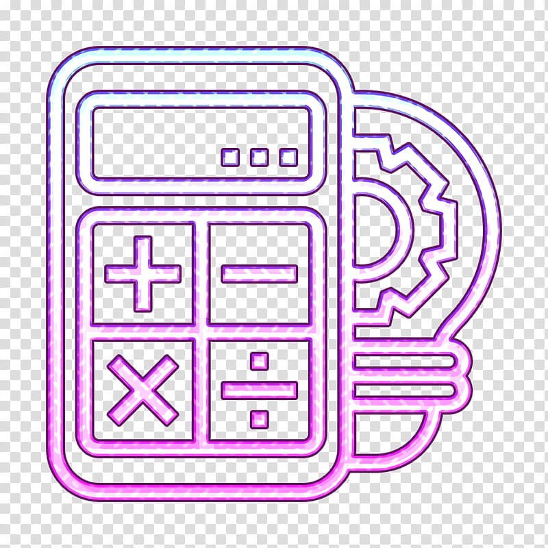 Calculator icon STEM icon Lightbulb icon, Line transparent background PNG clipart