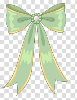 Bows , green ribbon transparent background PNG clipart