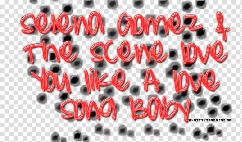 TXT Selena Gomez and the scene transparent background PNG clipart