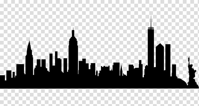 New York City, Manhattan, Skyline, Silhouette, Landmark, Black And White
, Metropolis, Metropolitan Area transparent background PNG clipart