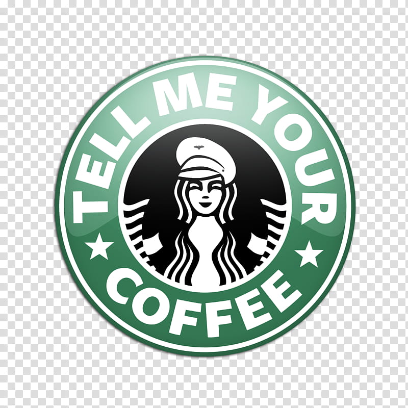 SNSDs Genie for Starbucks, green and black Tell Me Your Coffee logo transparent background PNG clipart