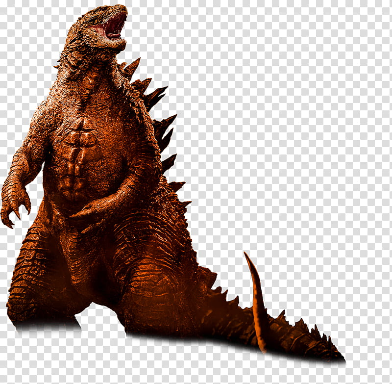 Godzilla render no breath red poster version transparent background PNG clipart