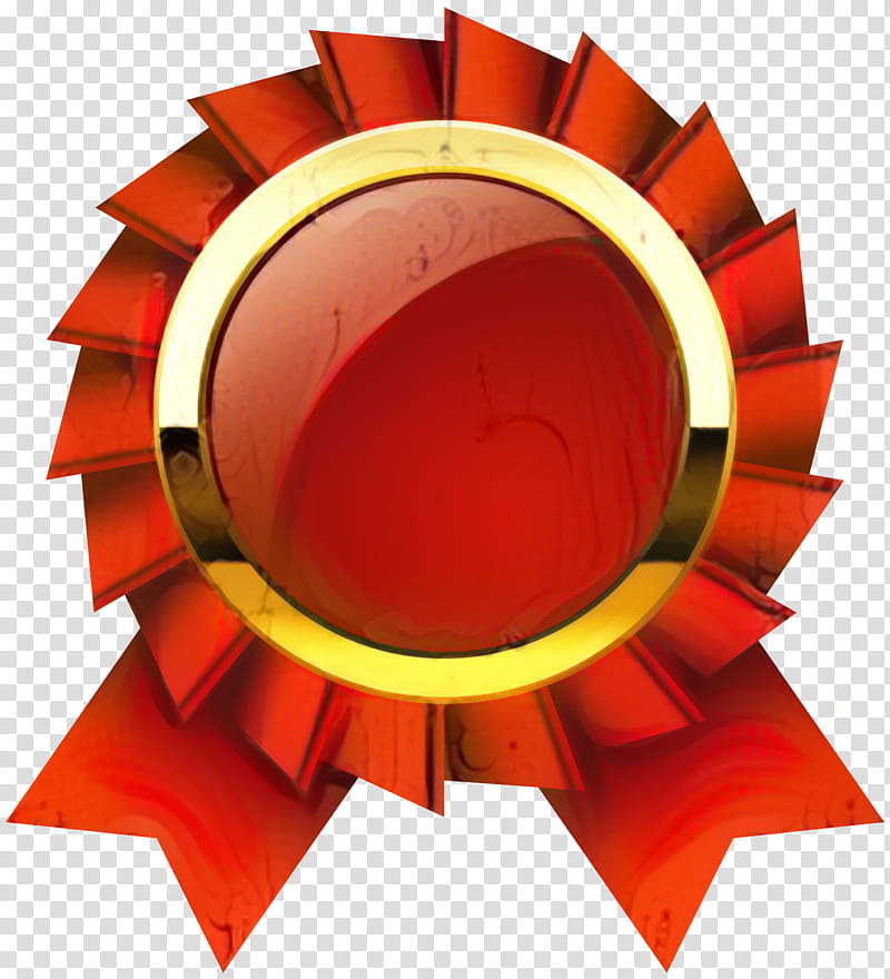 Red Background Ribbon, Badge, Rosette, Medal, Award Or Decoration, Logo, Red Ribbon, Circle transparent background PNG clipart