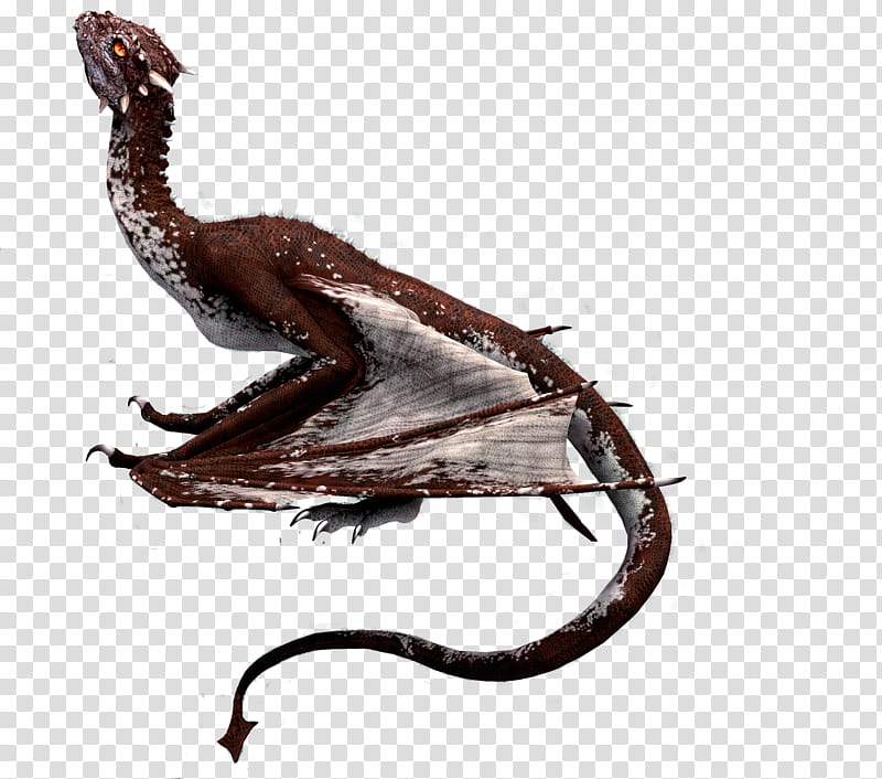 E S Little Dragon II, brown dragon illustration transparent background PNG clipart