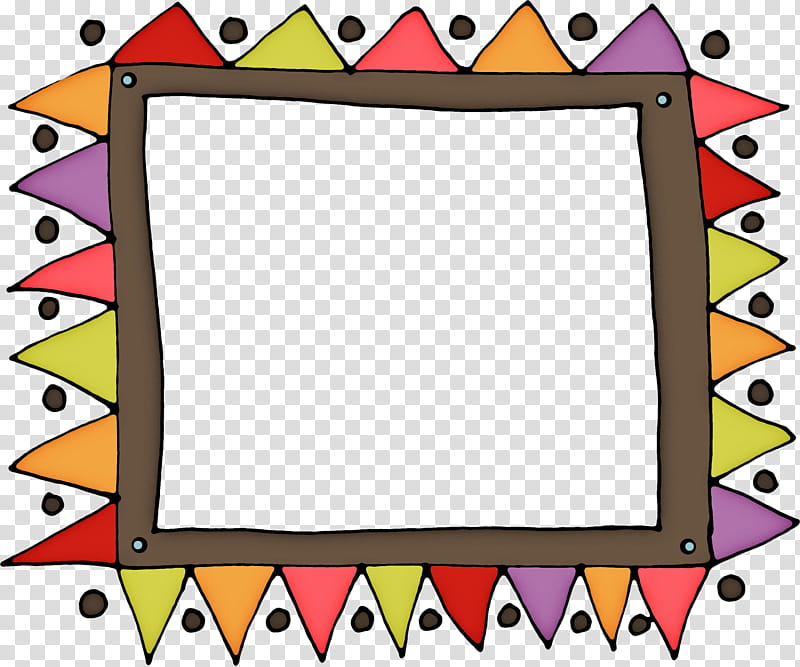 Doodle Frame, bunting flag frame clip a transparent background PNG clipart