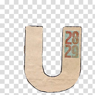 , illustration of brown letter U transparent background PNG clipart