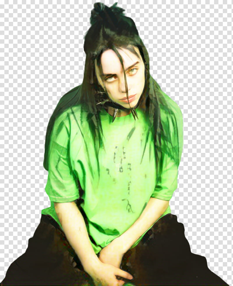 Billie Eilish, American Singer, Music, Celebrity, Slime, Model, Drawing, Avocado transparent background PNG clipart